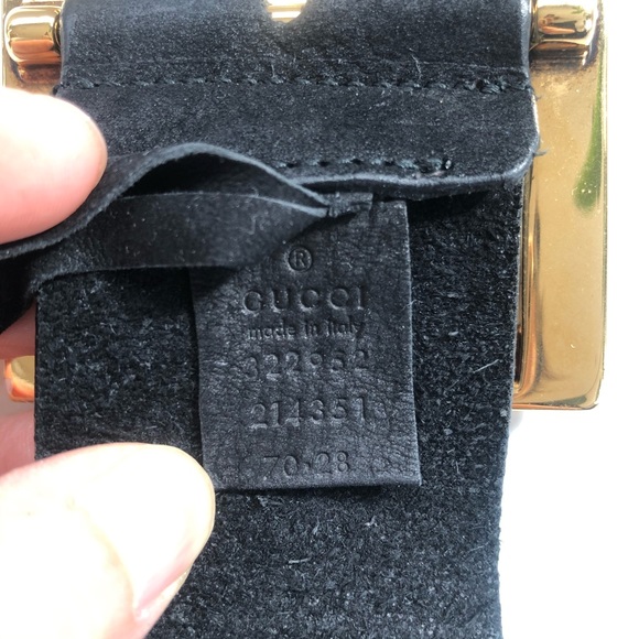 Authentic Gucci Black Suede Belt - Picture 7 of 7